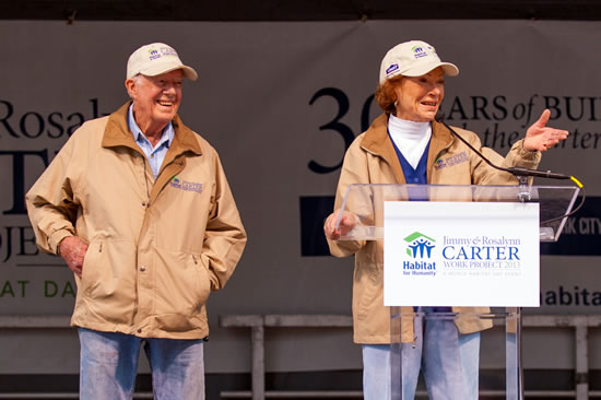 President Jimmy Carter and his wife, Rosalynn 