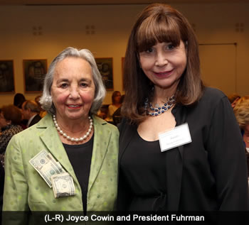 (L-R) Joyce Cowin and President Fuhrman  